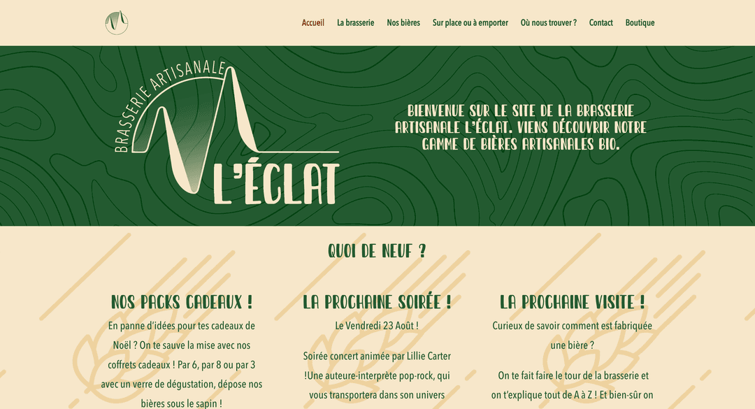 La bière artisanale L'eclat